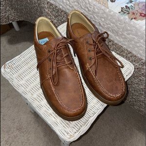 NWT~ Sun + Stone Created for Macys Men’s Brown Leather Loafers, Size 11